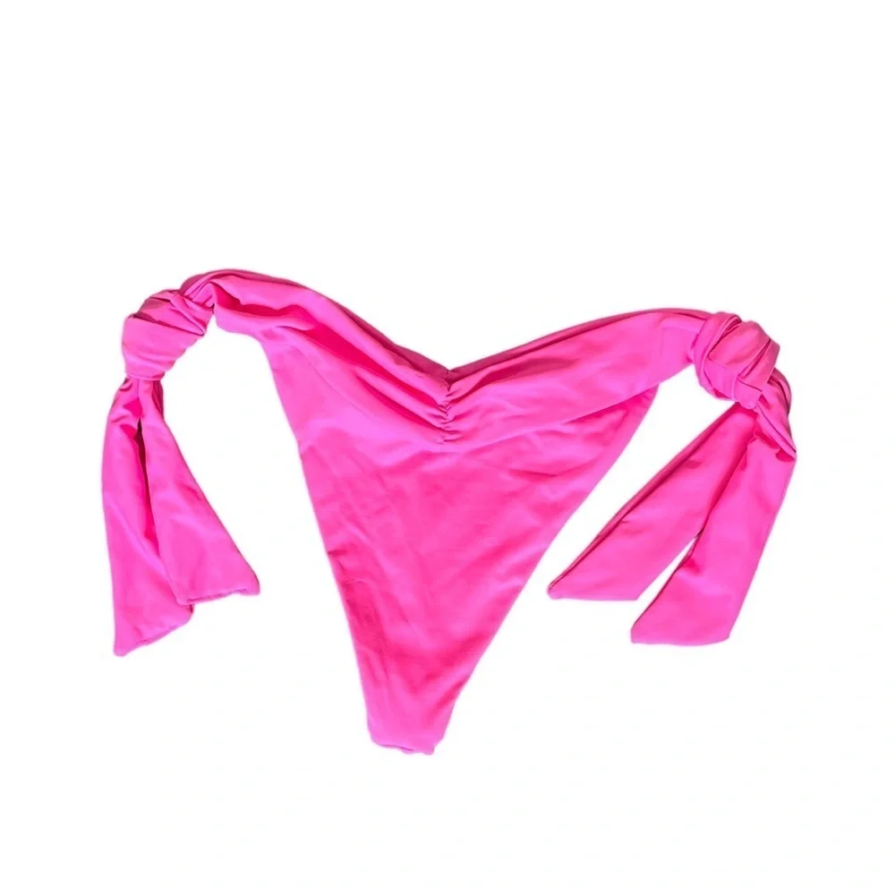 Frankies Bikinis Margot Hot Pink Bikini Set Top and Bottom Size Medium